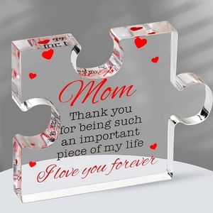 💙4/$20 MOM Acrylic Block Puzzel Piece